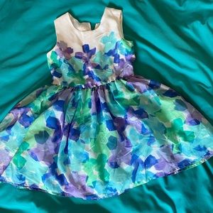 Watercolor floral party dress